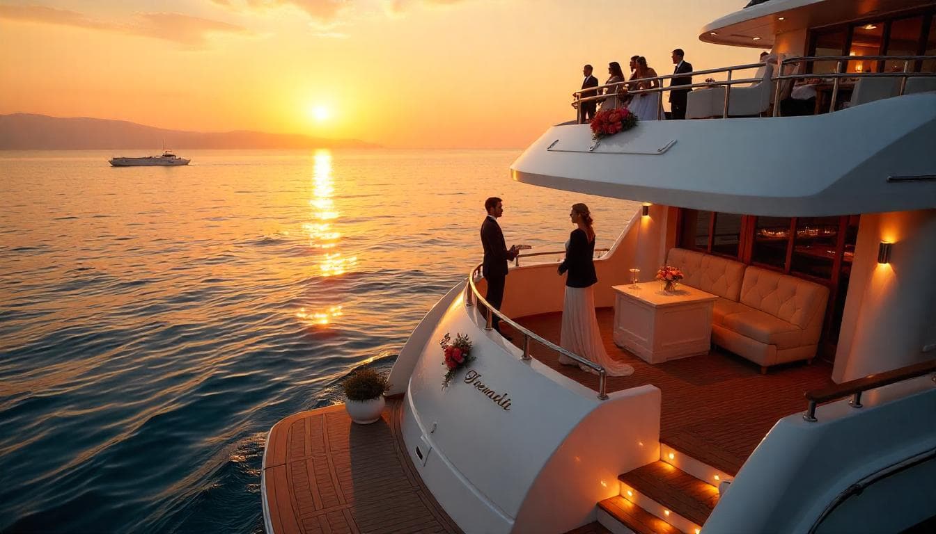 Iates de luxo para casamentos: Ideias e opções