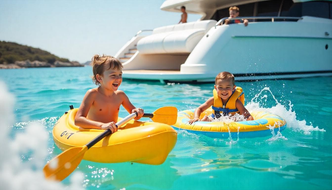 Wie man Kinder auf einer Yacht beschäftigt