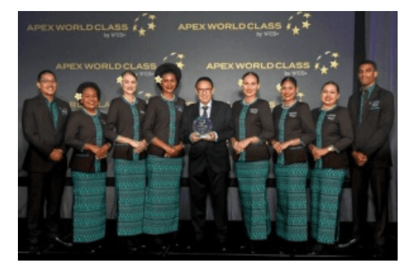 Fiji Airways Joins Elite Top 10 Airlines with APEX World Class Award