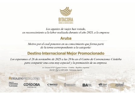 Aruba Strengthens Its Position Among Top International Destinations in Argentina