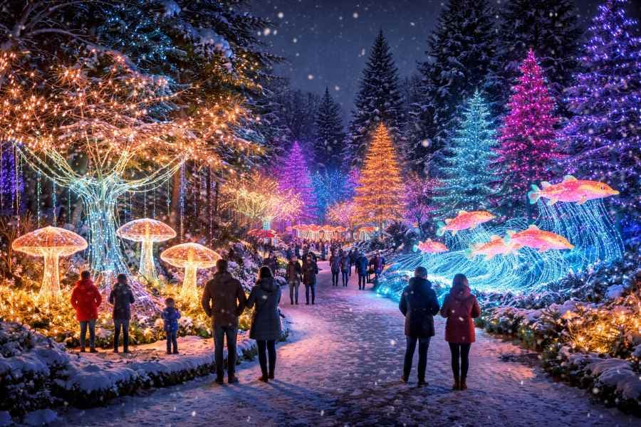 Magical Light Displays at Vancouver’s VanDusen Festival Illuminate Winter Evenings