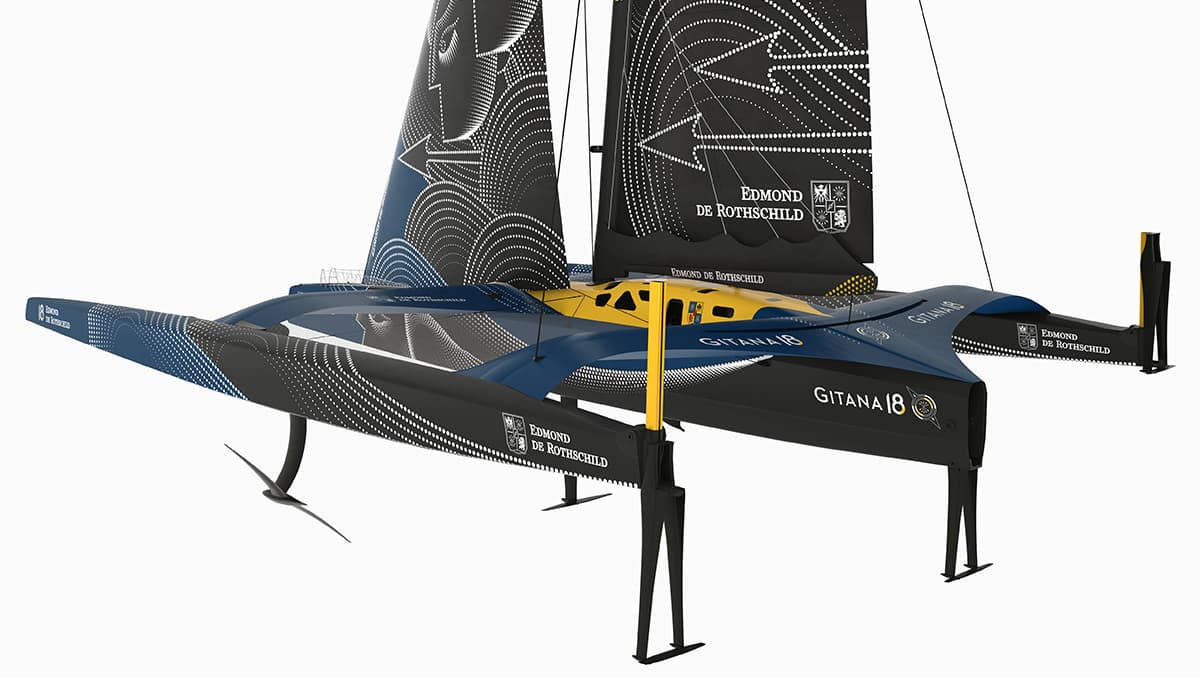 Gitana 18’s radical foils and A‑frame rudders unveiled