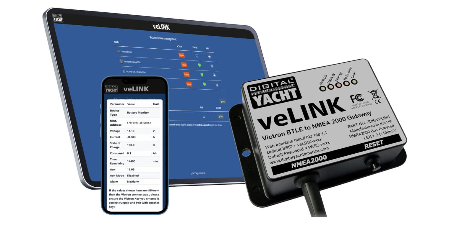 veLINK wireless bridge connects Victron devices to NMEA 2000