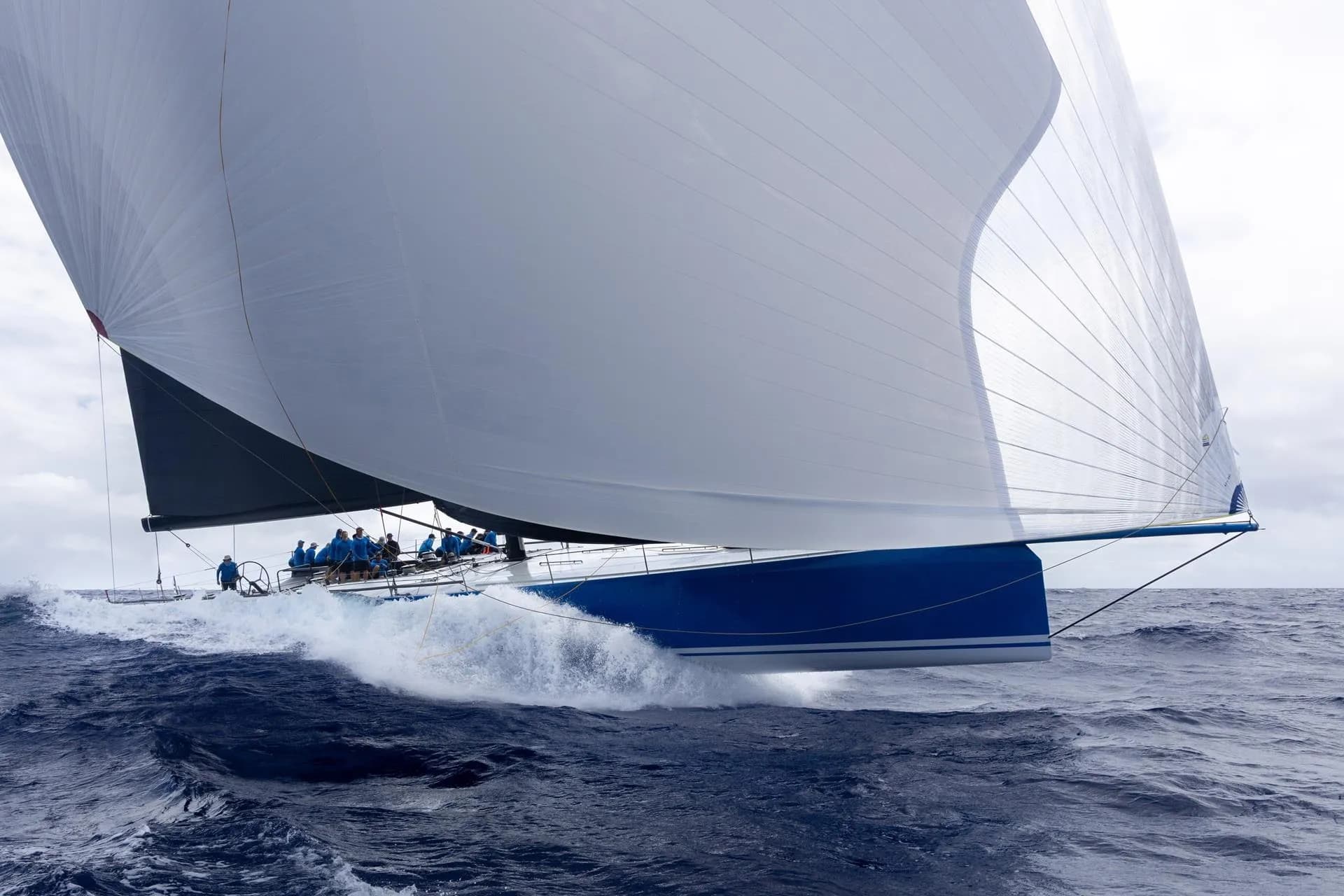 Maxi Fleet Battles a Squall on Day One at Nelson's Cup