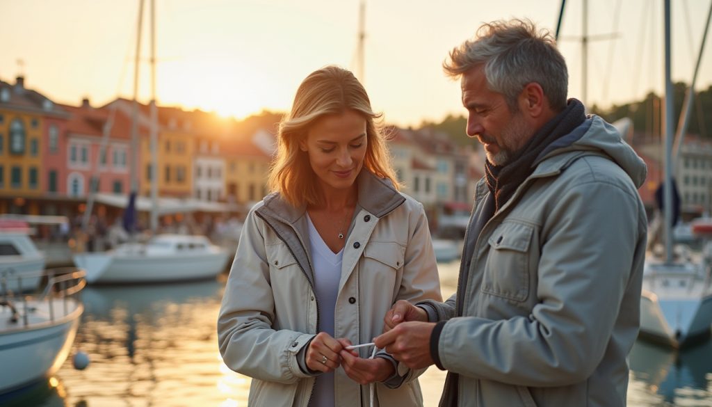 Ιστιοπλοΐα για αρχάριους: η πρώτη εμπειρία στο νερό παρουσιάζεται μέσα από ένα μάθημα για το δέσιμο κόμπων σε μια ζωντανή μαρίνα κατά τη διάρκεια της χρυσής ώρας.