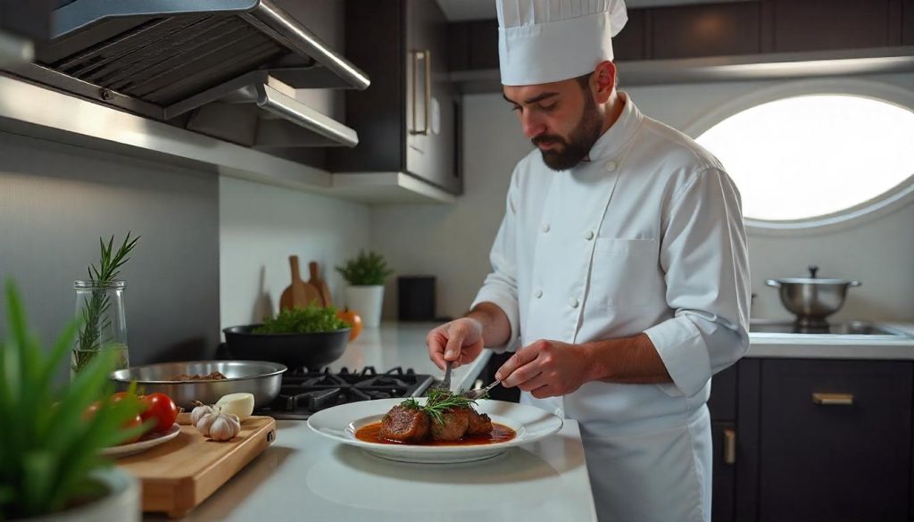 Gourmet dining on private yachts chef preparation 2025