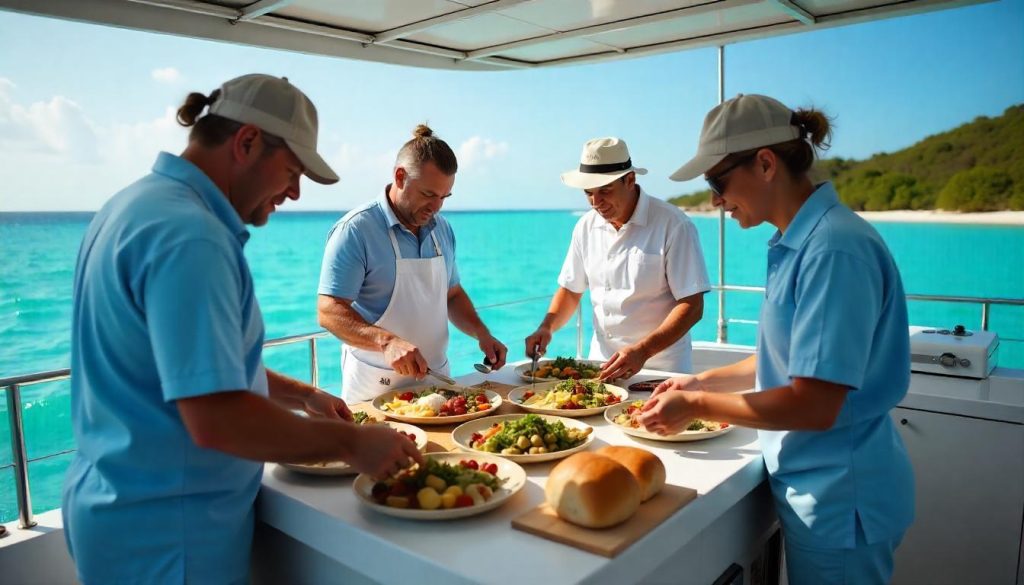 Echipaj pe catamaran pentru a alege sfaturi echipaj iaht în Bahamas 2025.