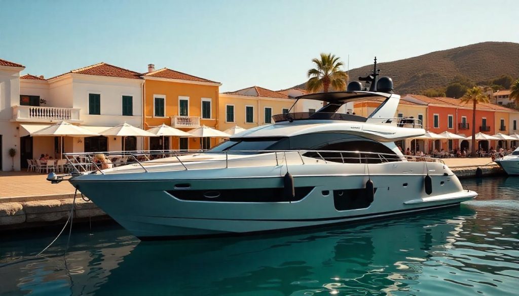 Sunseeker Predator 50 i Porto Grande, med sikte på Kap Verde-öarna 2025.