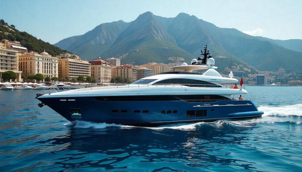 Yacht by Port Hercules Monaco, highlighting the French Riviera yachting hotspot in 2025.