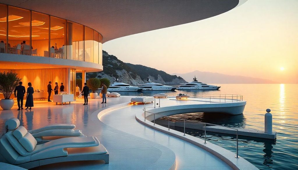 Yacht Design Hub at Monaco, highlighting Monaco Yacht Show 2025 trends in design innovation.