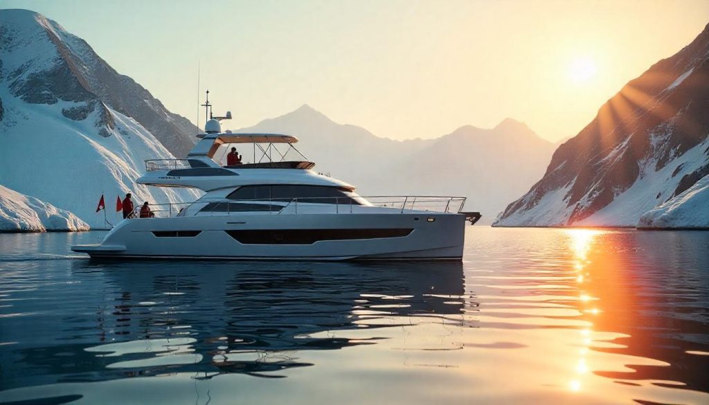 Beneteau Oceanis 60 in Aialik Bay, highlighting Alaska yachting glaciers in 2025.