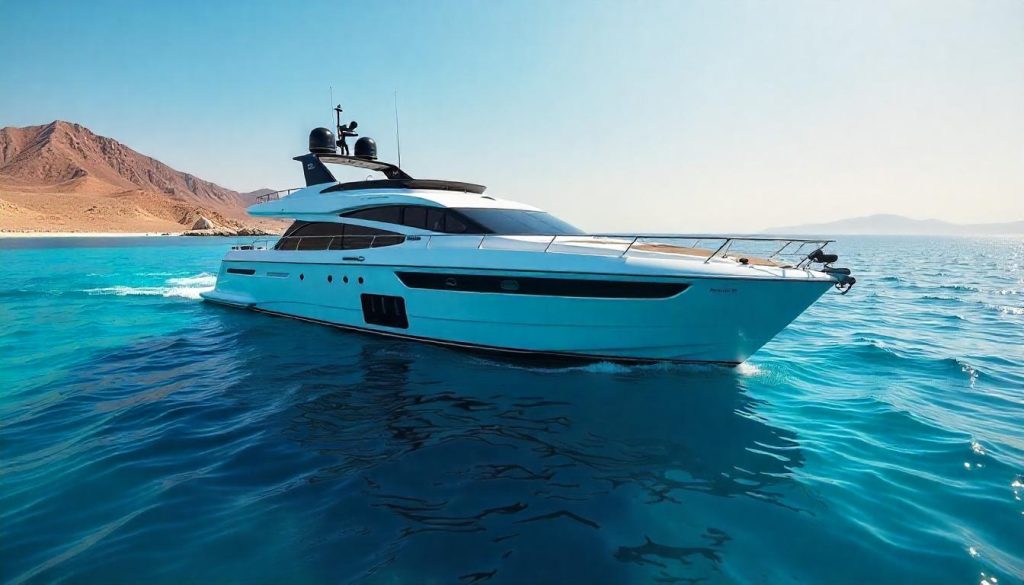 Yacht near Elphinstone Reef, highlighting yachting Red Sea Egypt in 2025.