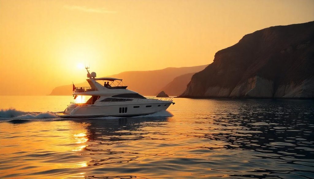 Yacht crew in a safety drill during safety in global waters in the Mediterranean.