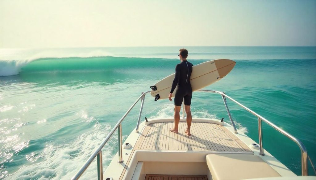 Yacht charter adventure sports surfing
