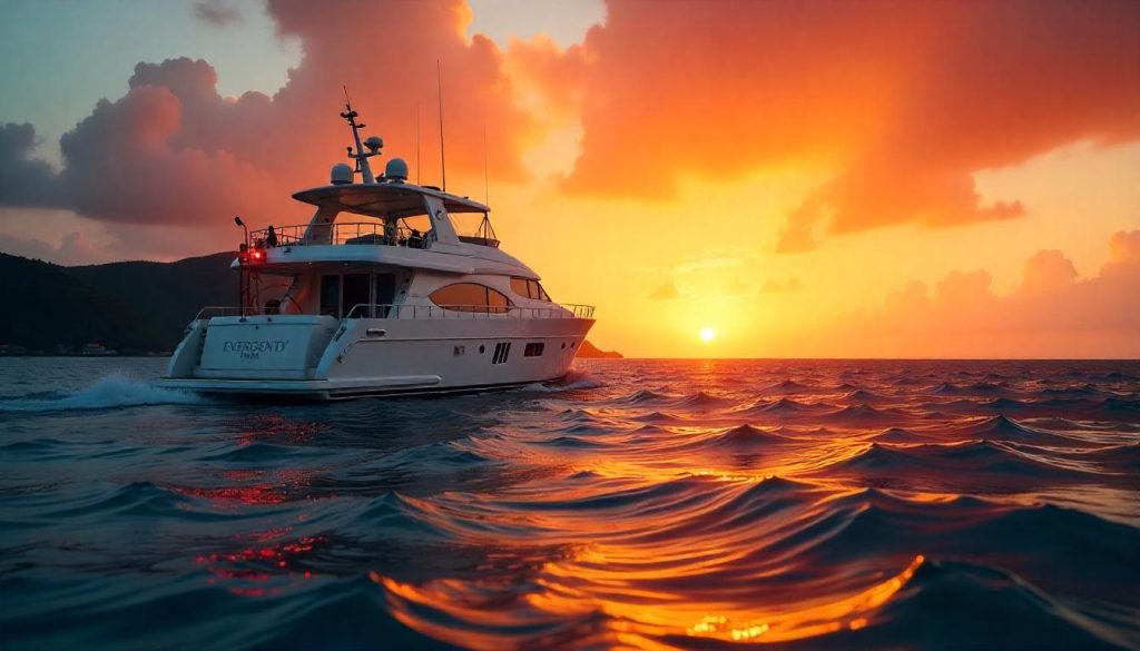 Crew drilling during marine charter protection policies in St. Lucia.
