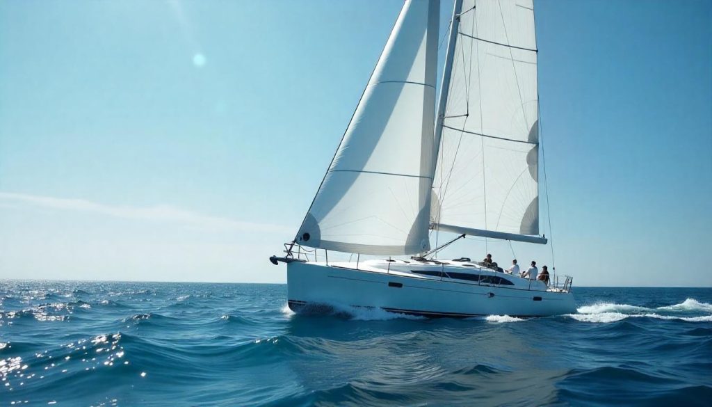 Motor vs sailing yacht tranquility