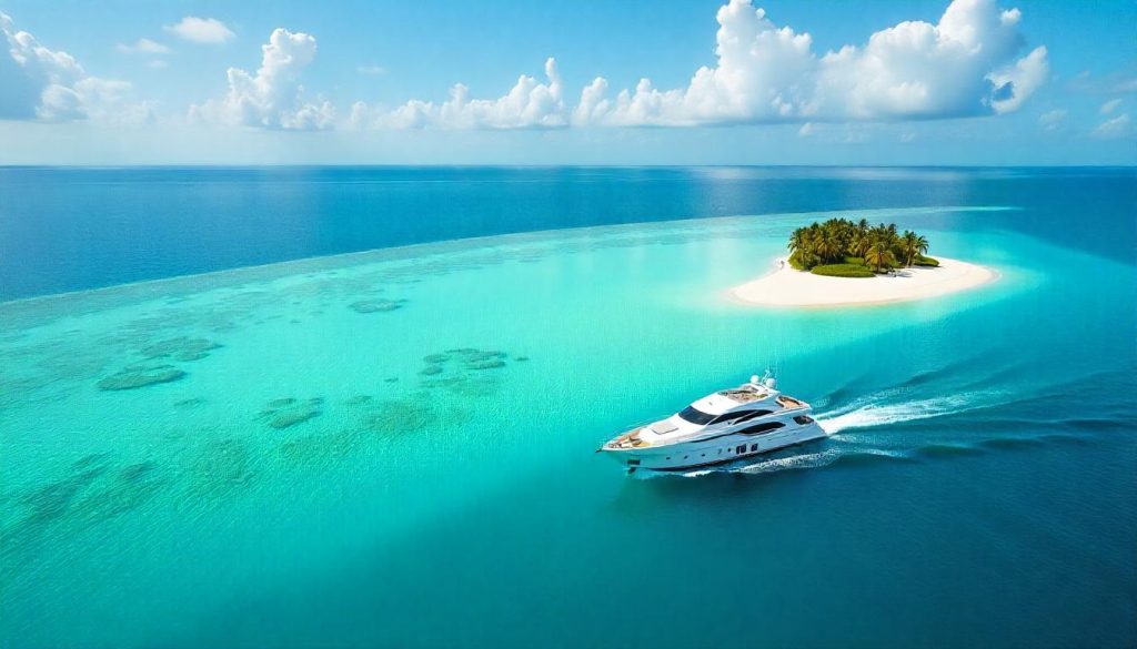 Luxury island cruise scenery