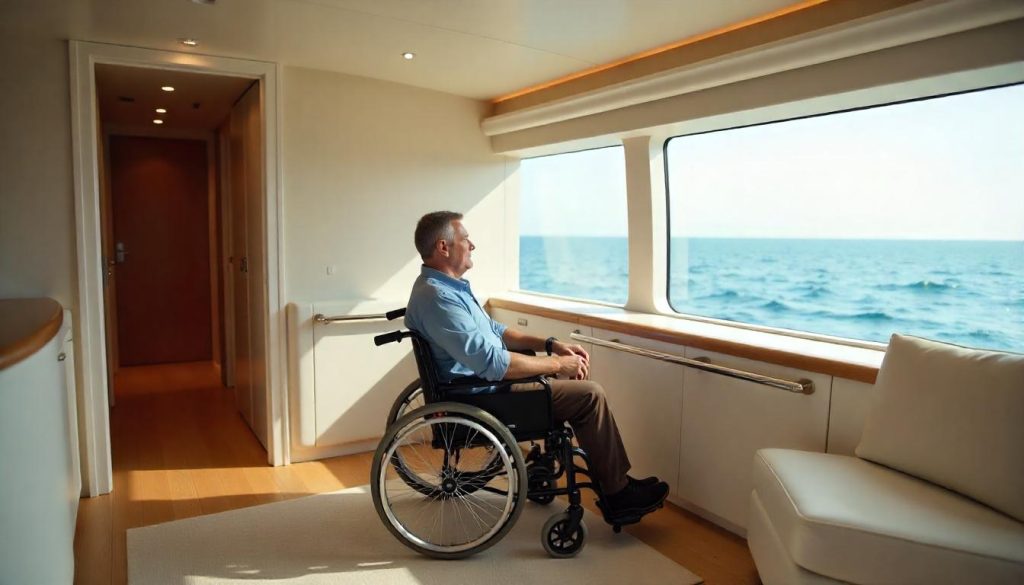Disabled access yacht interior