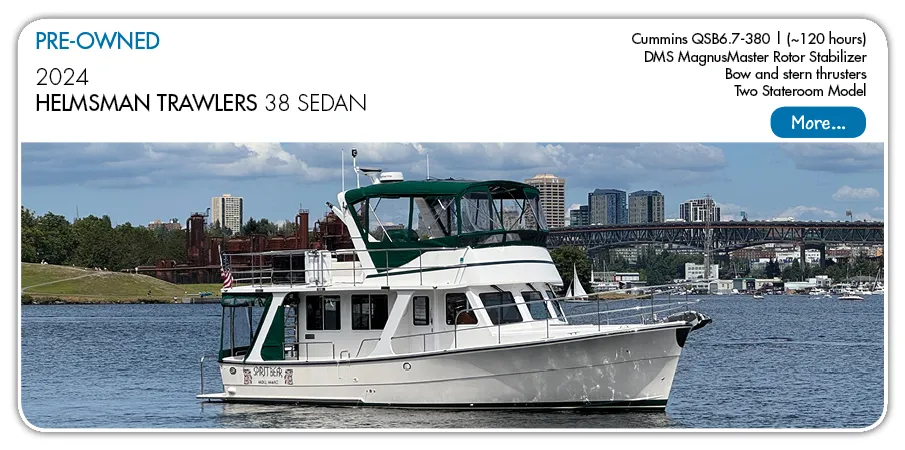 Pre-Owned Helmsman 38 Sedan Now Available