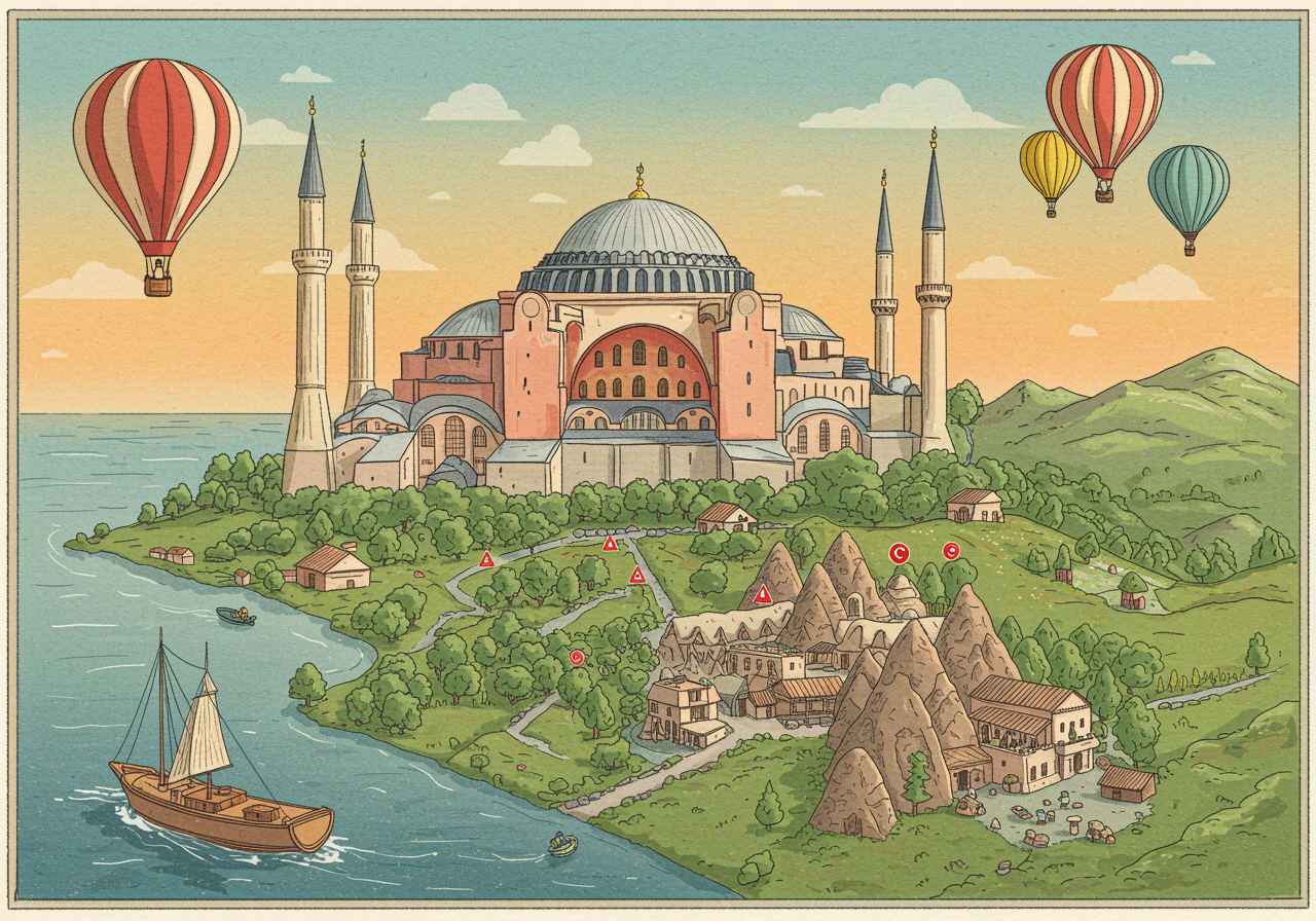 Compact to Extensive Turkey Itineraries Featuring Istanbul, Cappadocia & More