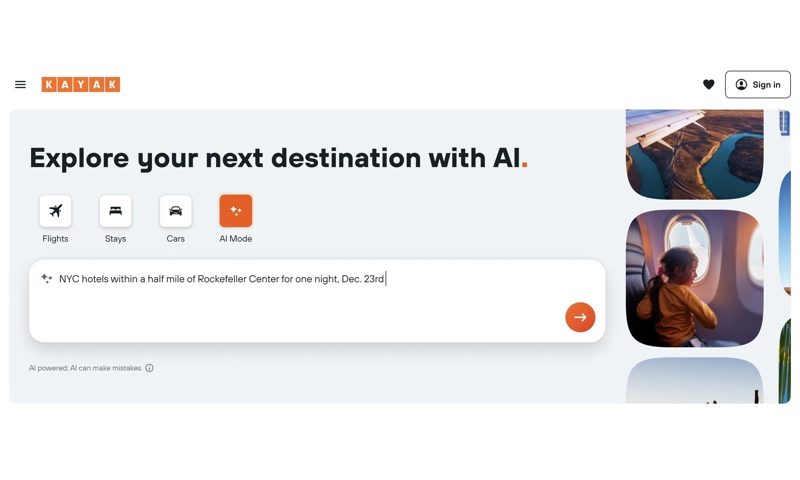 KAYAK Introduces AI-Powered Travel Planning with ChatGPT Integration