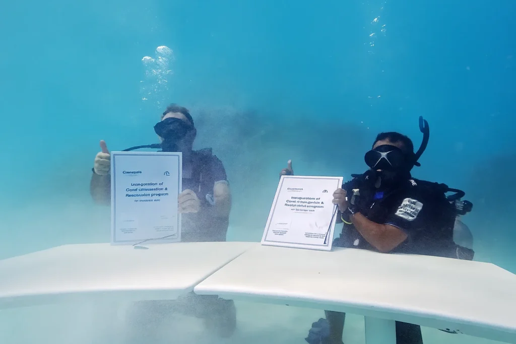 CROSSROADS Maldives and Maldives Islamic Bank Collaborate on Coral Reef Restoration