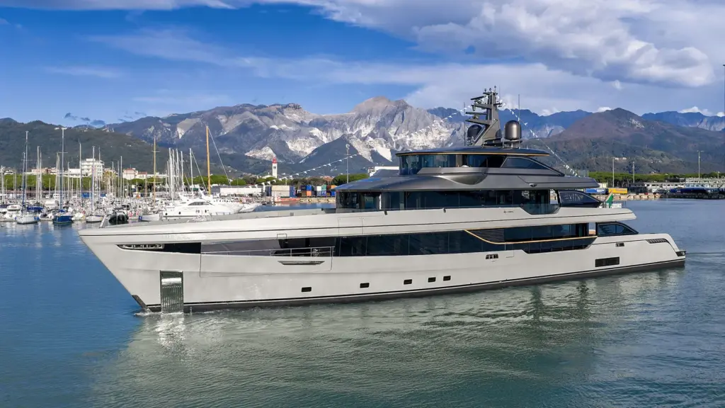 First Panorama 50 Hull Begins Outfitting at Marina di Carrara