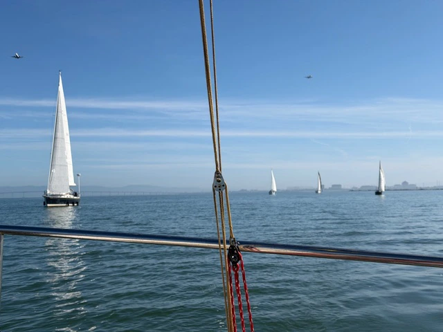 Coyote Point Winter Race: Surprise! Takes the Lead